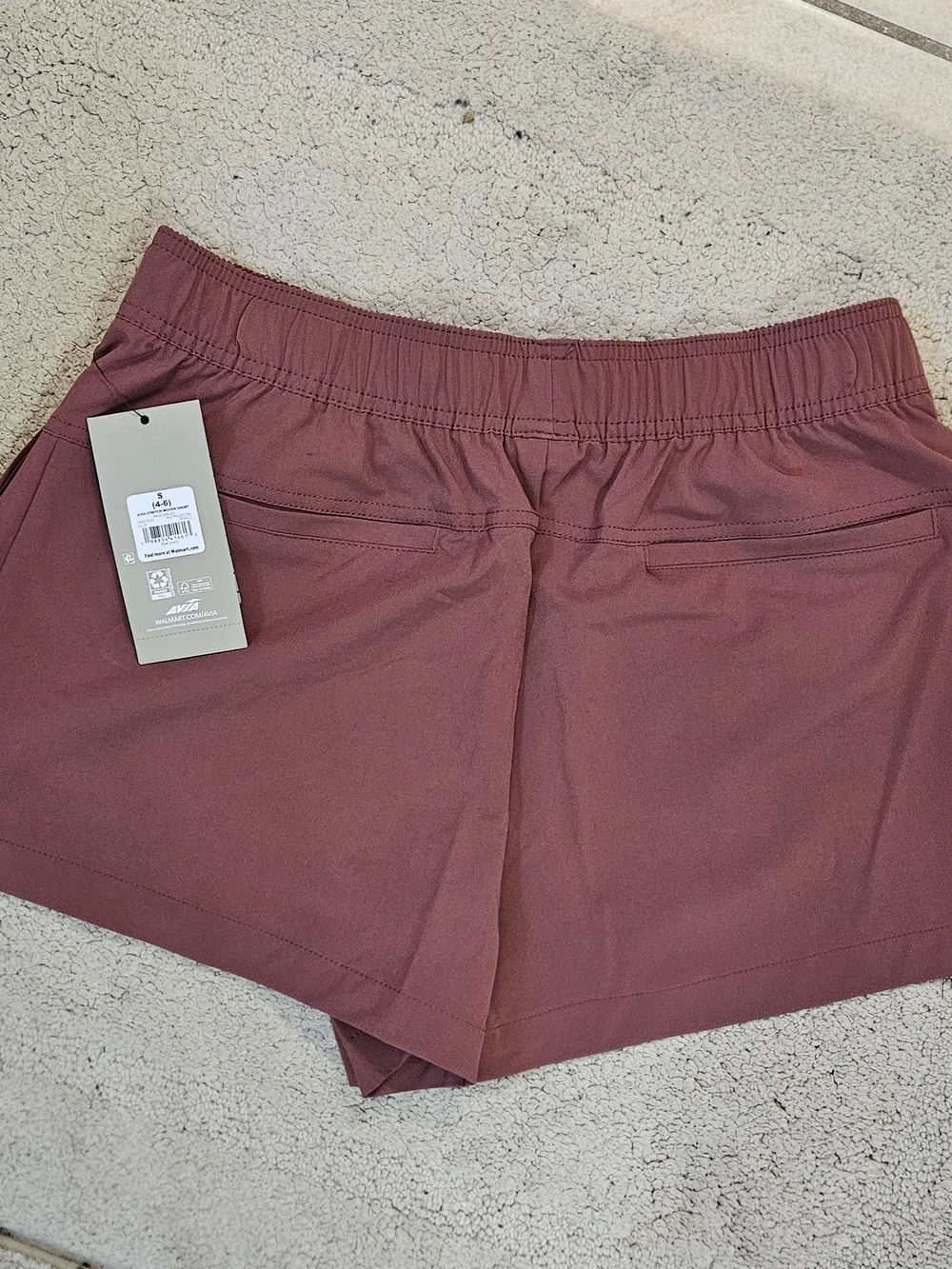 Avia Women's Dusty Rose Athletic Shorts with Elastic Waist Size Small NWT